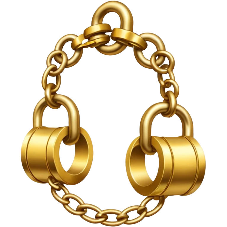 Golden shackles chains emoji