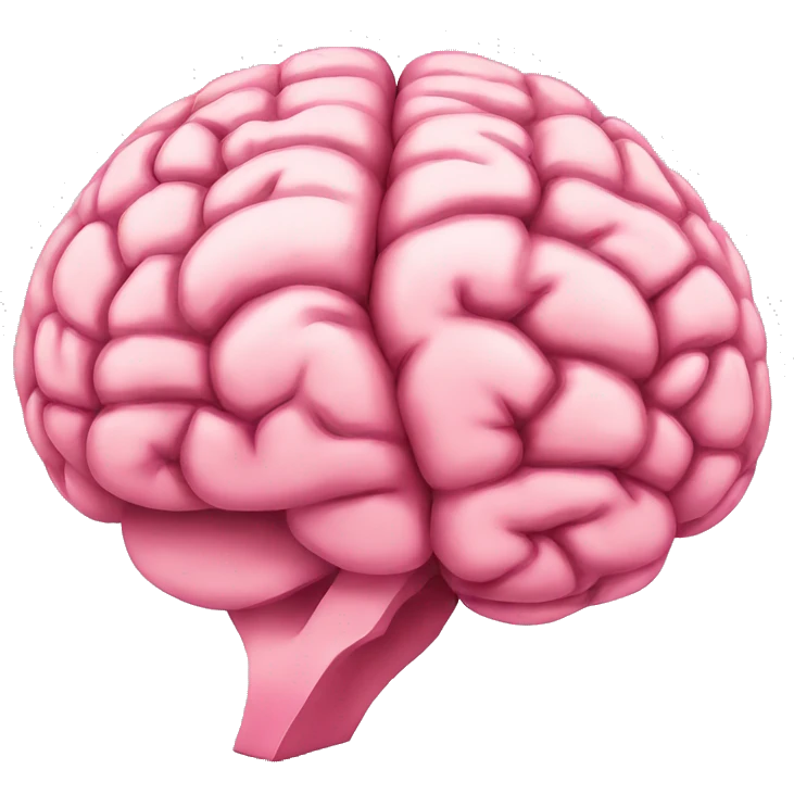 Scientific pink brain clipart emoji