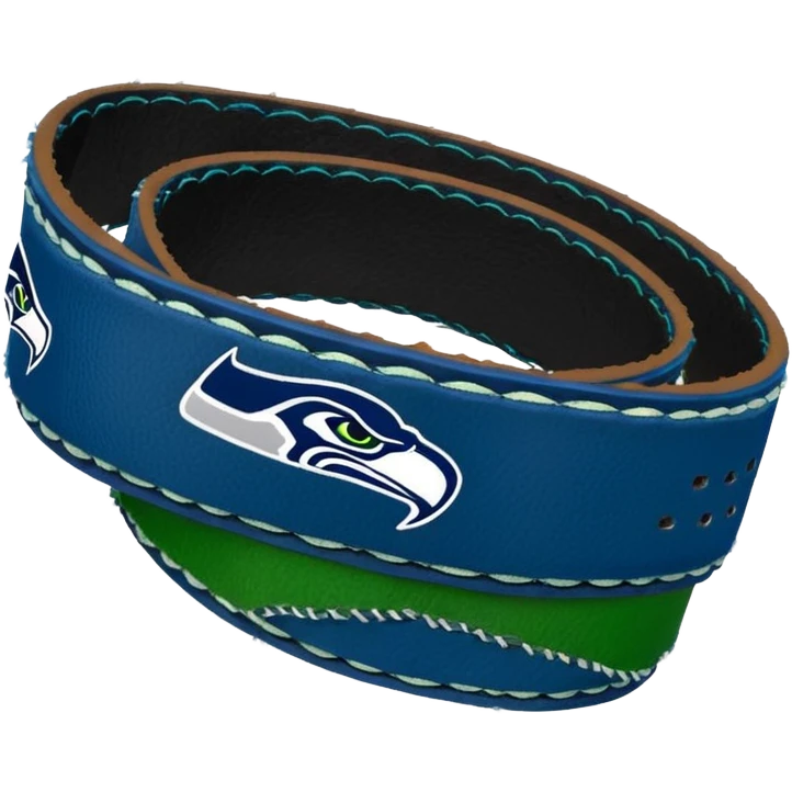 Seattle Seahawks Blue and Green Karate Belt emoji