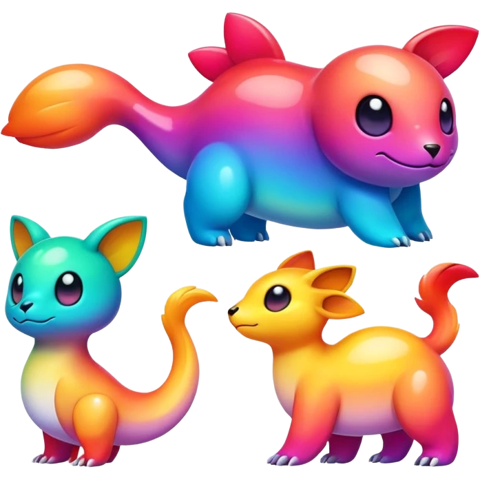 Colorful gradient fakemon-creature  emoji