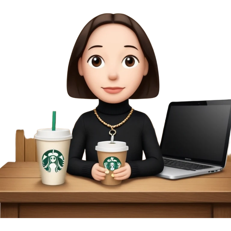 snoopy in a desk with starbucks and his chanel purse emoji