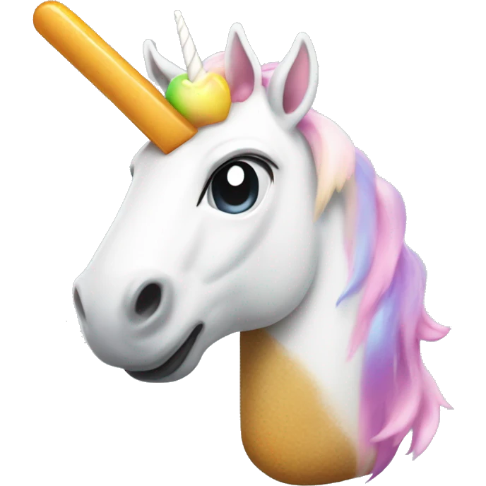 Unicorn with popsicle emoji
