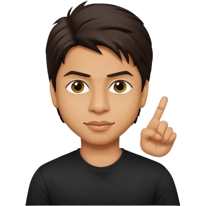 ipretty bratz emoji of shah rukh khan wearing a black tee,  emoji