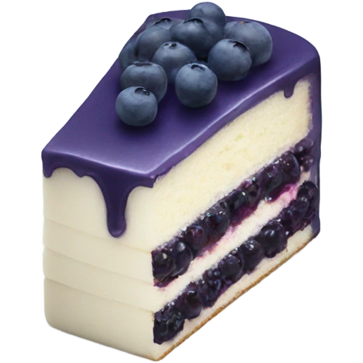 white cake with blueberry topping emoji