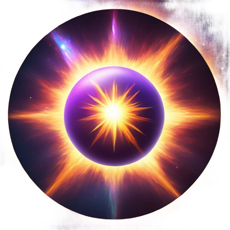 astral projection explosive star inside a ball emoji
