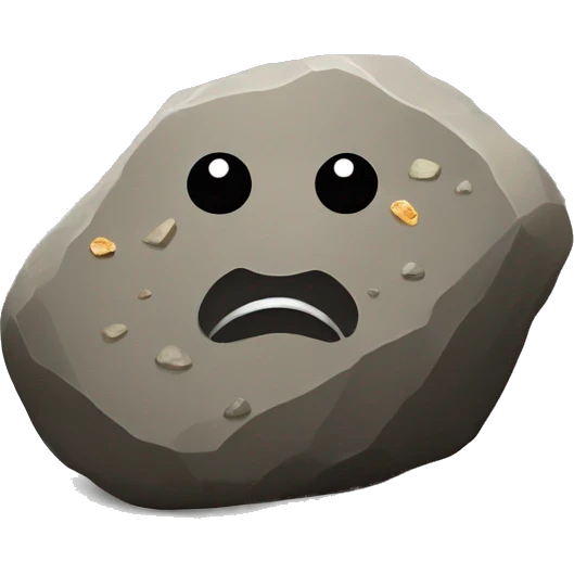 rock with litter emoji