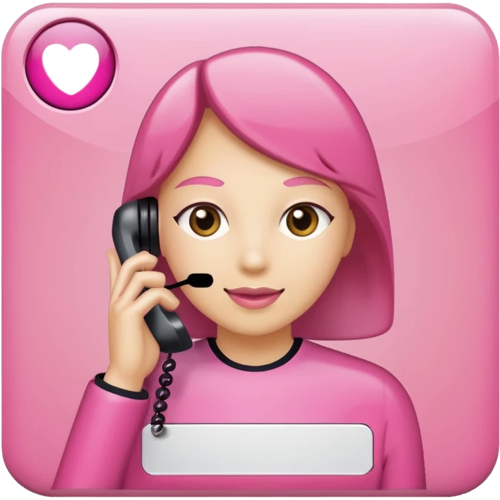 Pink caller Id card
 emoji