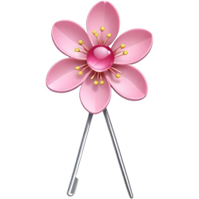 Cherry Blossom Hairpin – Pink flower-shaped pin.


 emoji