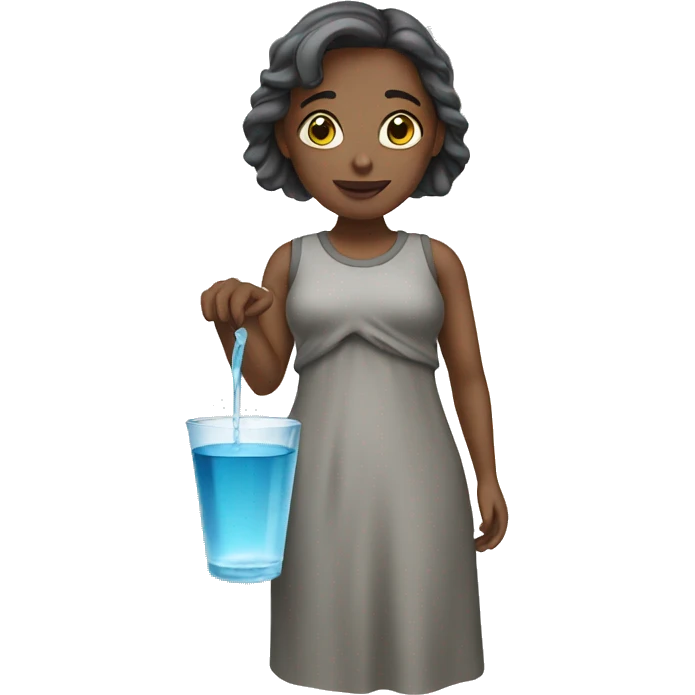 Lady with water emoji