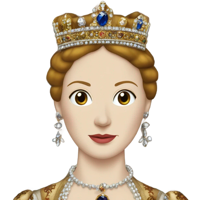 Mary Tudor Queen detailed emoji