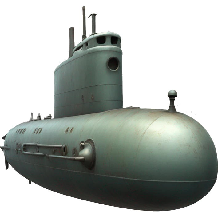 Submarine with large window, slightly weathered. emoji