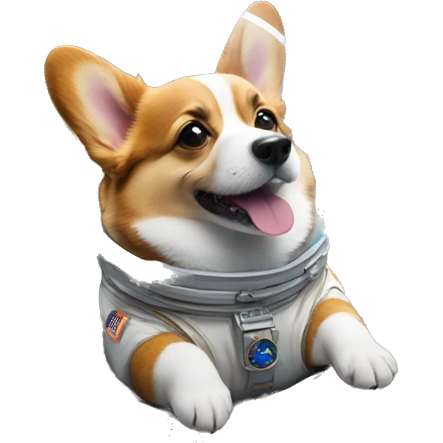 Corgi in a space suite emoji