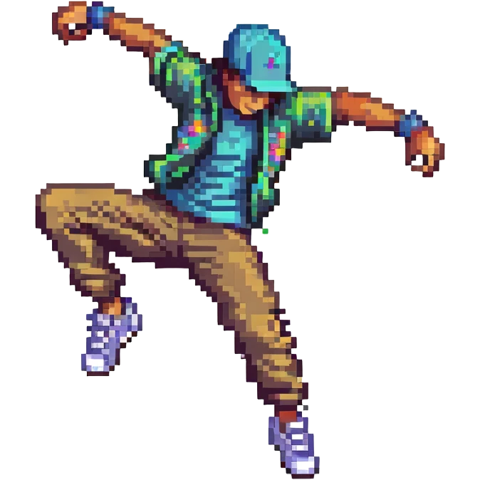 breakdancer mid-move emoji