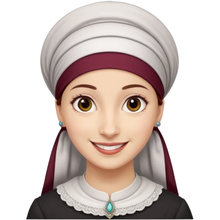 orthodox jewish woman with tichel circa. 1890 make into pretty young maroon emoji