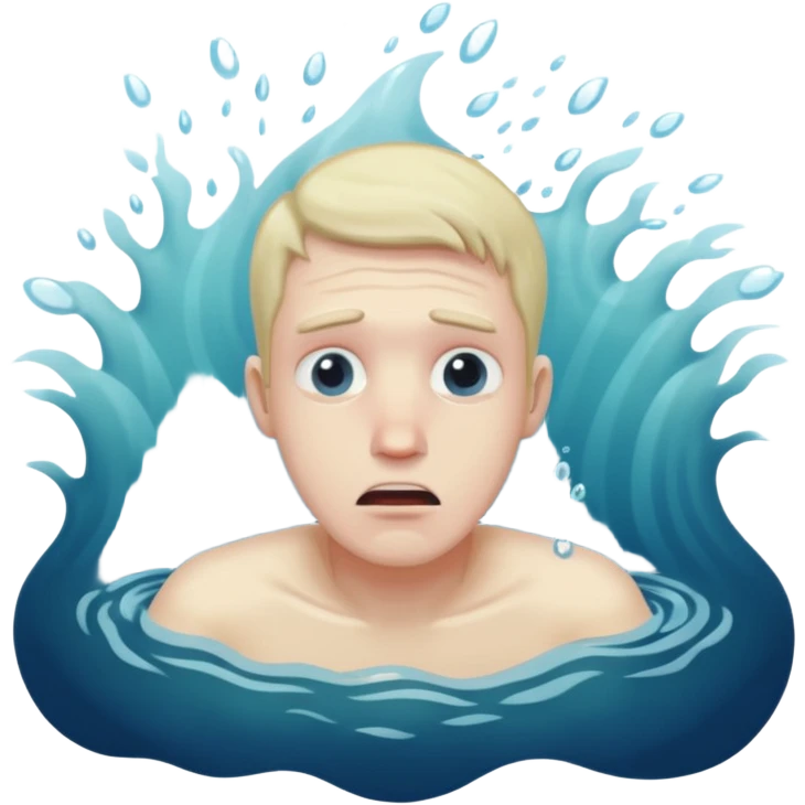 bruntte Man drowning emoji