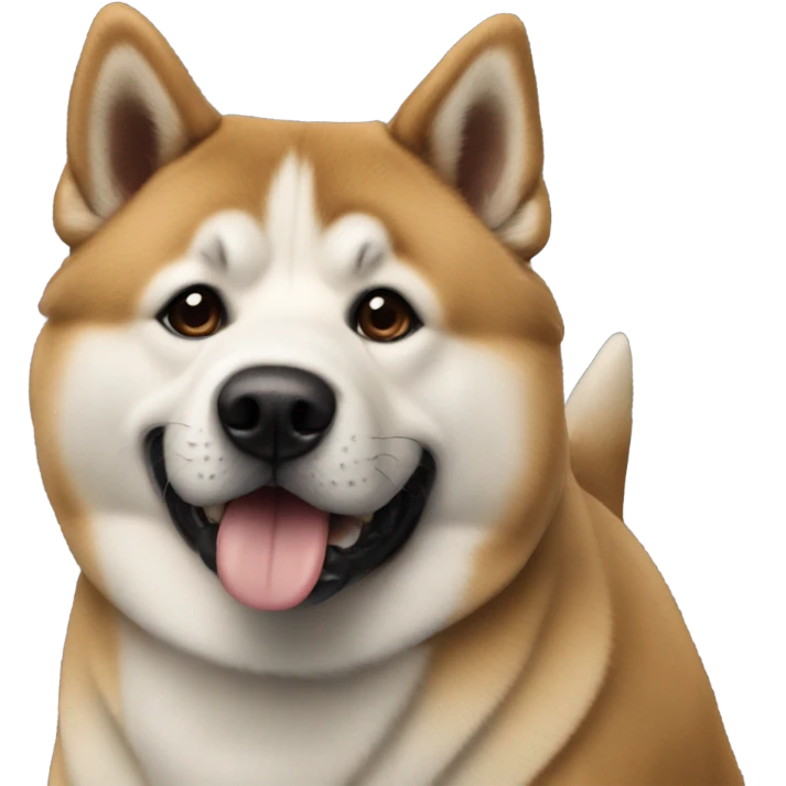 perro akita marrón oscuro emoji