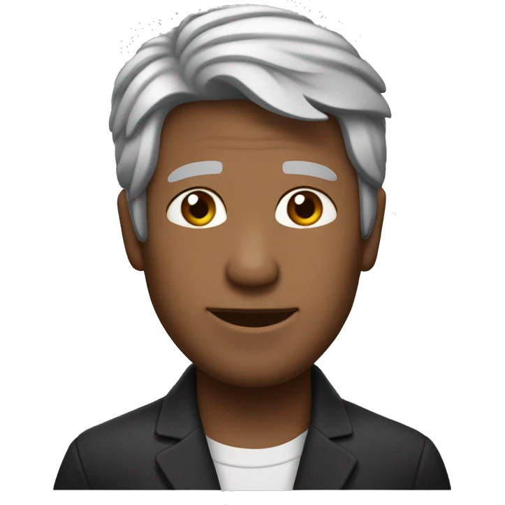 Gere um emoji para uma social mídia, braça do cabelo preto no ombro  emoji