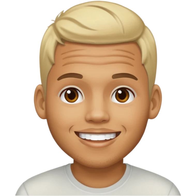 Chris Brown with blonde hair emoji