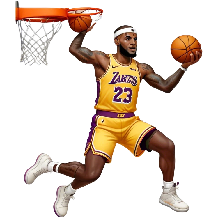 lebron james dunking on dababy emoji