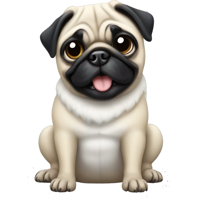pug with snowflake emoji