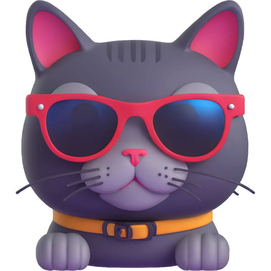 cat wearing sunglasses emoji