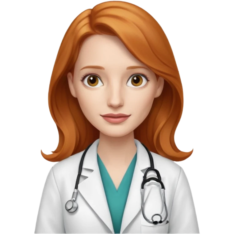 Jessica Chastain, as a doctor emoji