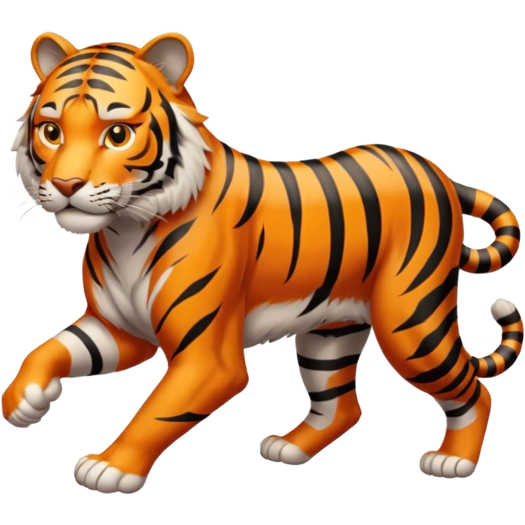High resolution of a runnig tigar emoji