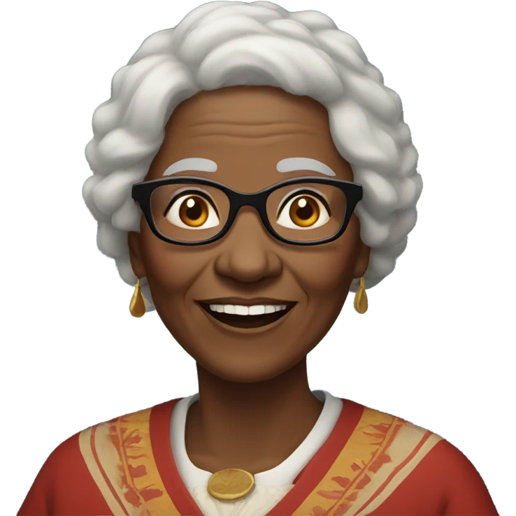 Old black lady emoji