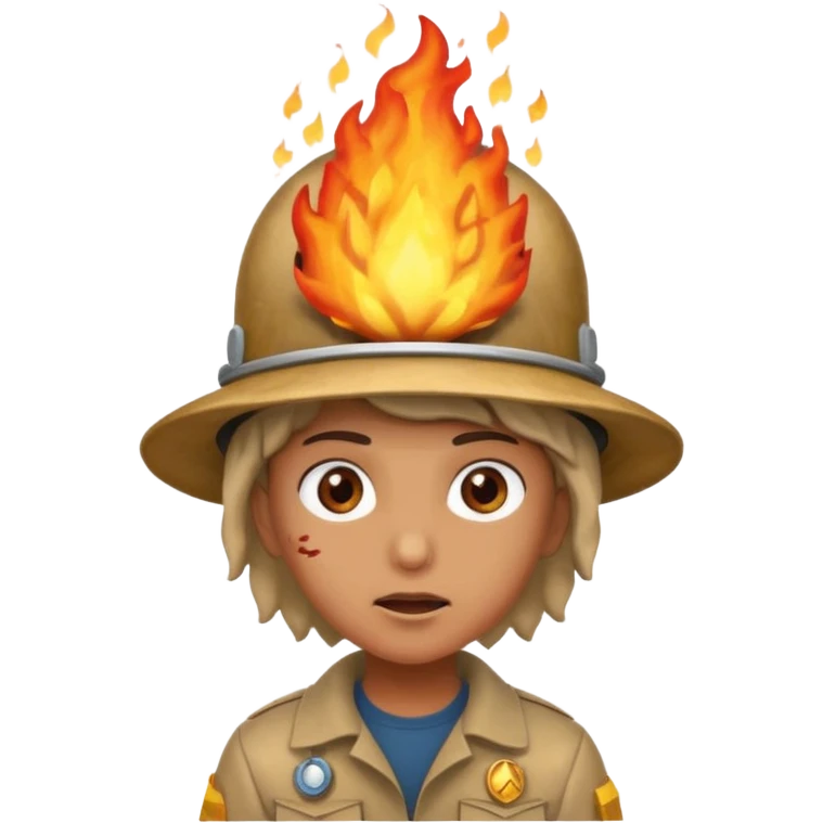 Brain with fire describe passion explorer person emoji