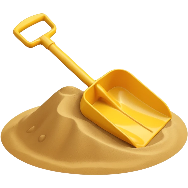 toy shavel on the sand emoji