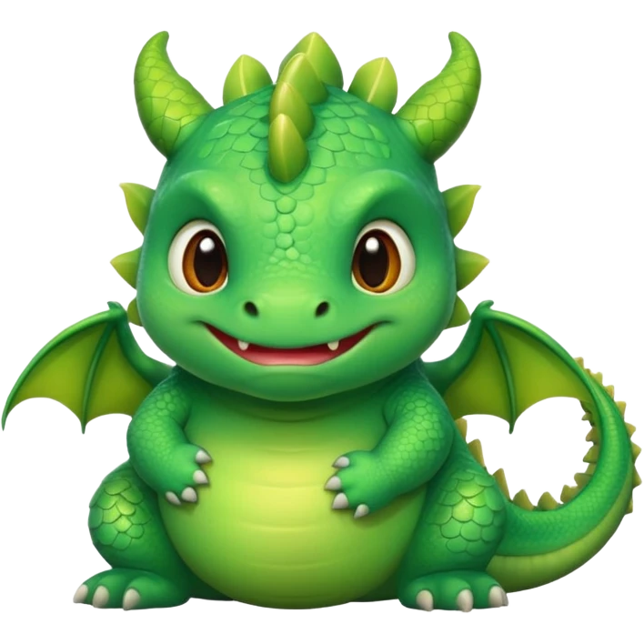 fat baby green dragon emoji