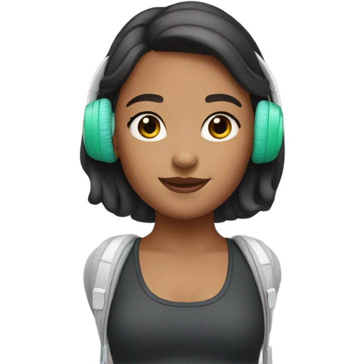 Girl on AirPods Max emoji
