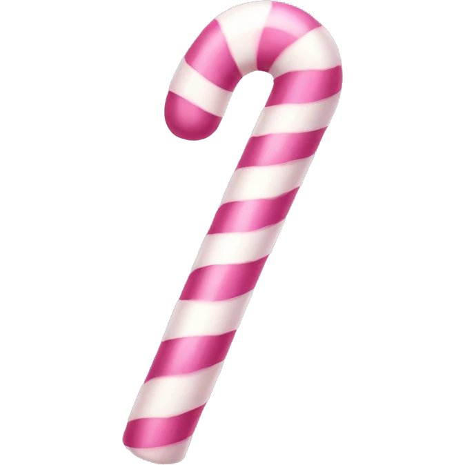 Pink and white candy cane emoji