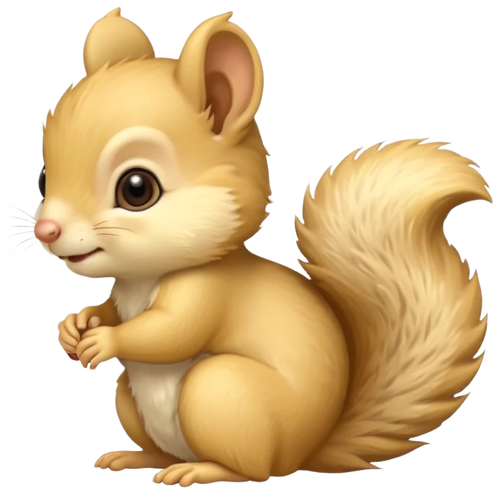 a light yellow baby squirrel  emoji