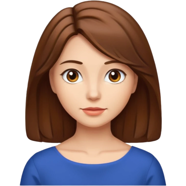 lady with a shoulder-length brown hair emoji