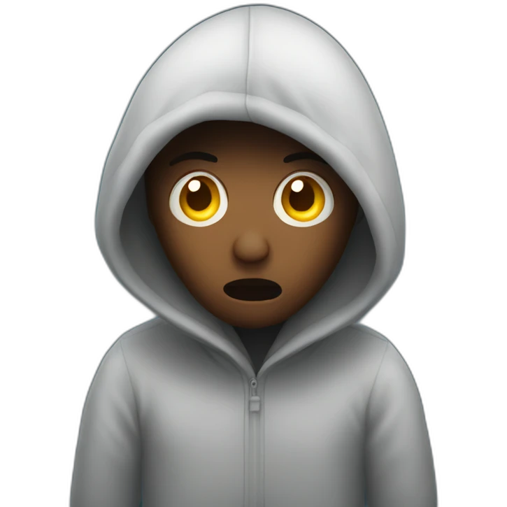a person scared at night emoji