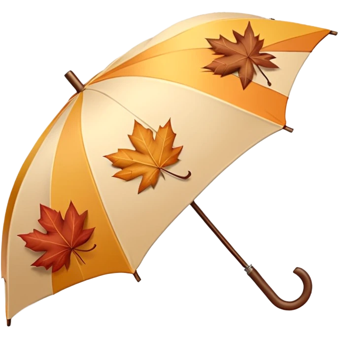 Beige Cozy umbrella autumn emoji
