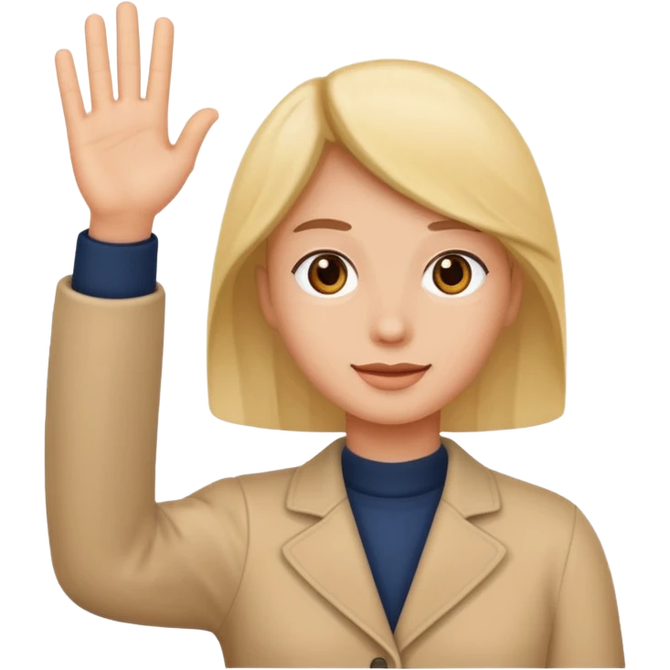 hello waving hand SMS emoji