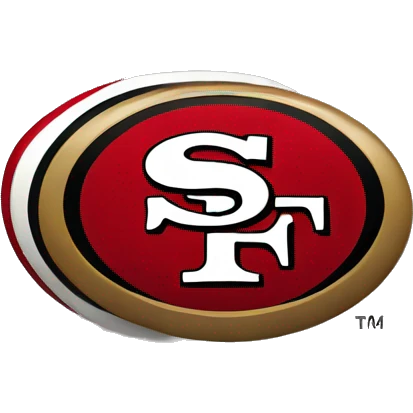 49ers logo with a Santa hat emoji