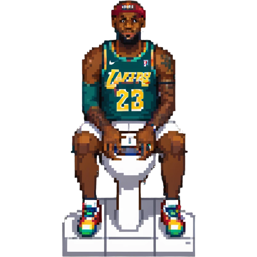 LeBron James on a toilet emoji