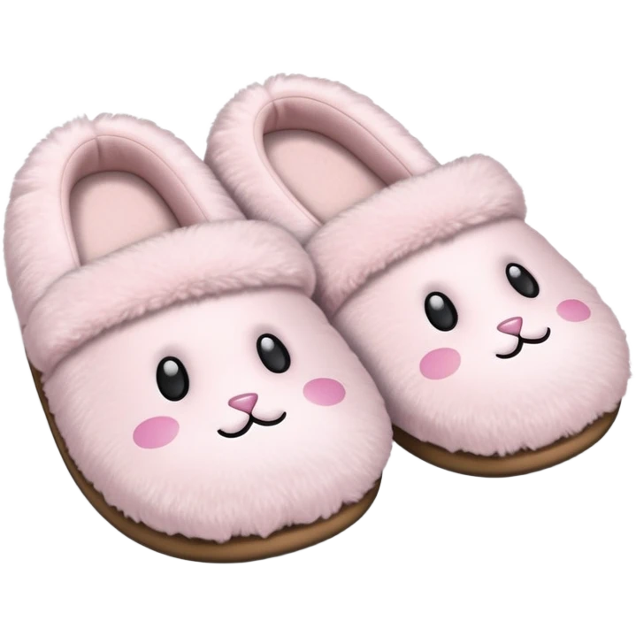 Pale pink cozy slippers emoji