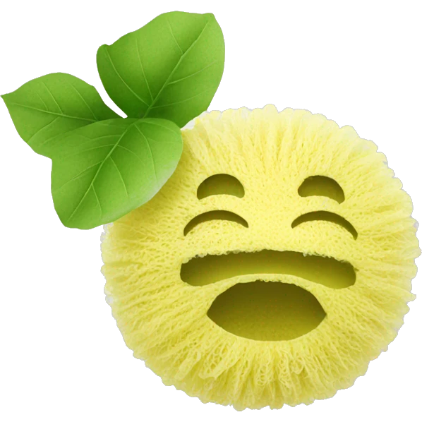 Synthetic mesh loofah emoji