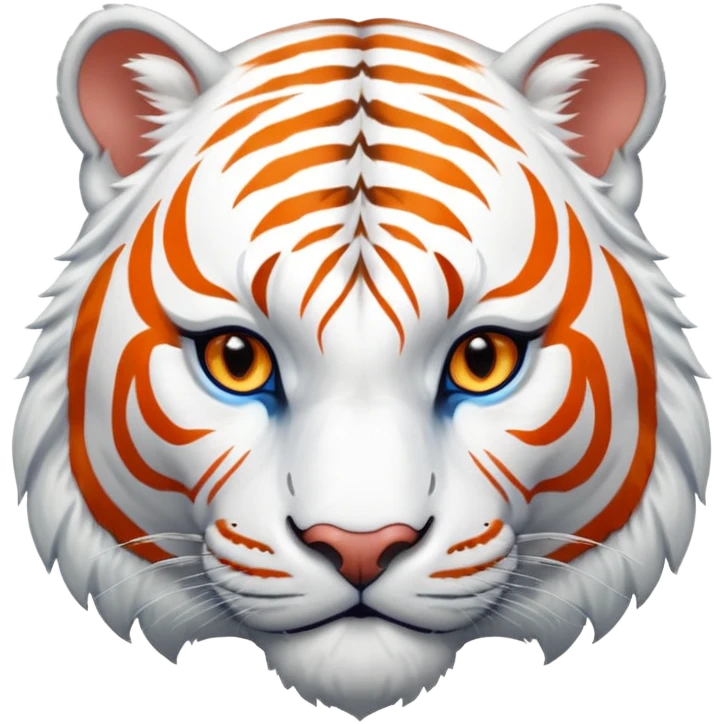 White tiger blue eyes emoji