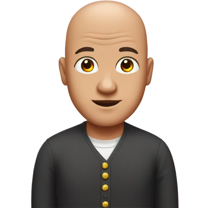 Bald man with a pink bow on top of his head  emoji