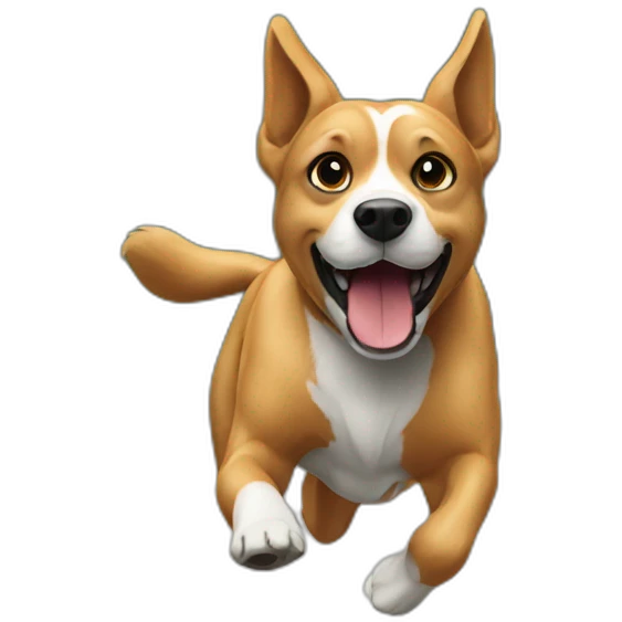 dogs run around lincoln emoji
