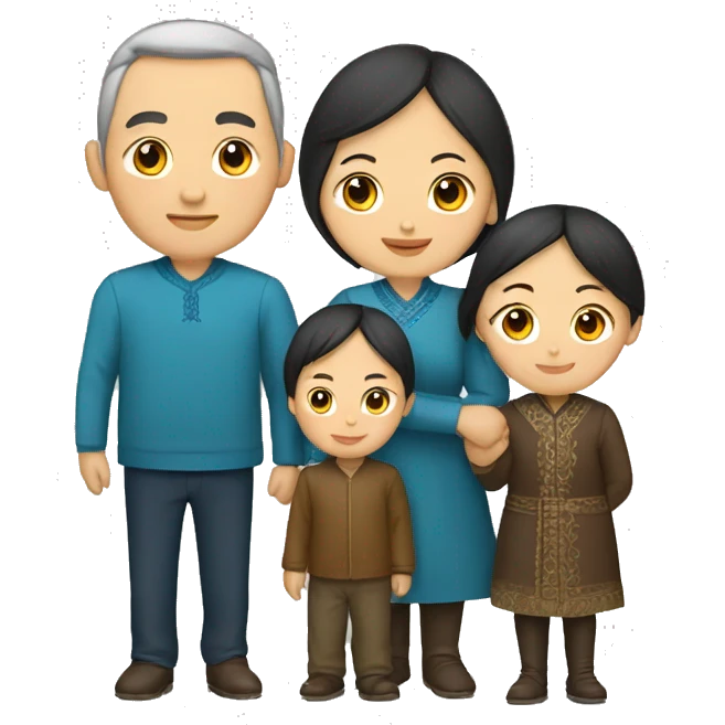 Kazakh family emoji