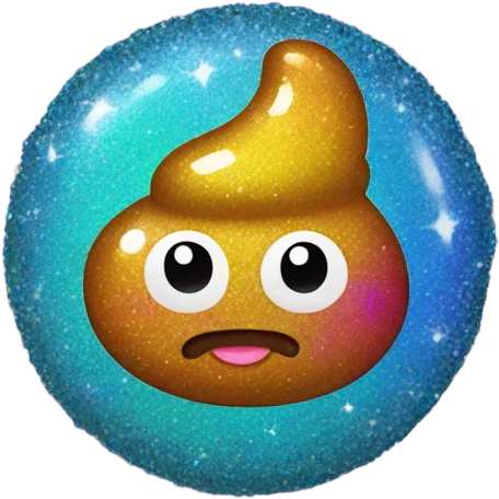 sparkly rainbow poop emoji emoji