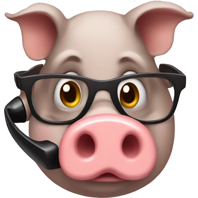 Pig on the phone emoji