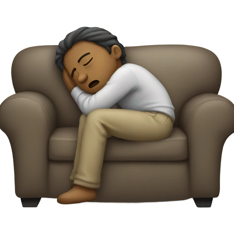 Tired and sad on my couch  emoji