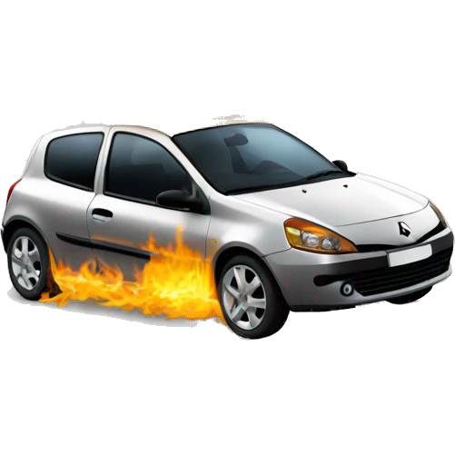2006 Renault Clio on fire emoji